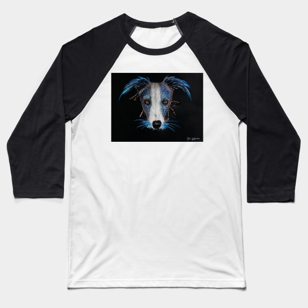 whippet Baseball T-Shirt by dylanshelmerdine